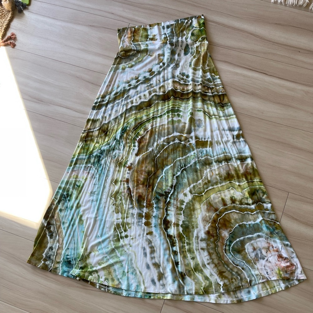 Geode Tie Dye Maxi Skirt